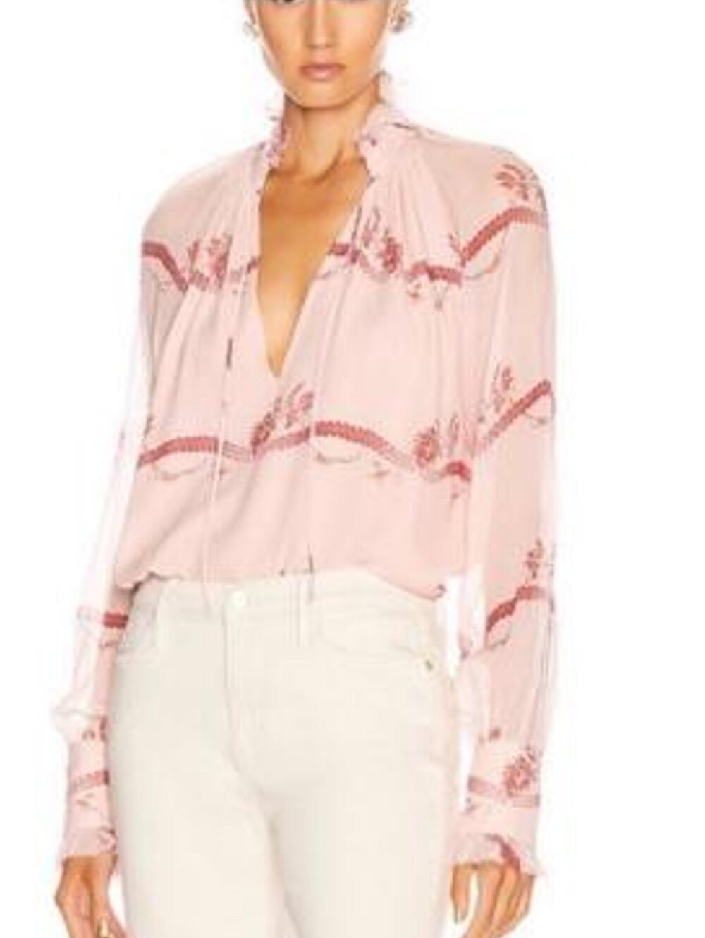 Beautiful Designer Silk Top Size Large